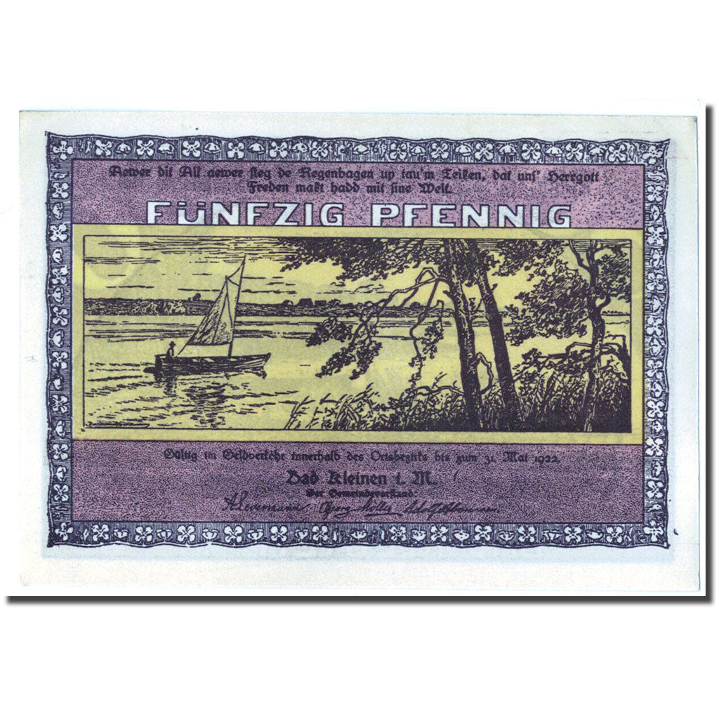 Geldschein, Deutschland, Kleinen, 50 Pfennig, paysage, 1922, UNZ-, Mehl:705.1