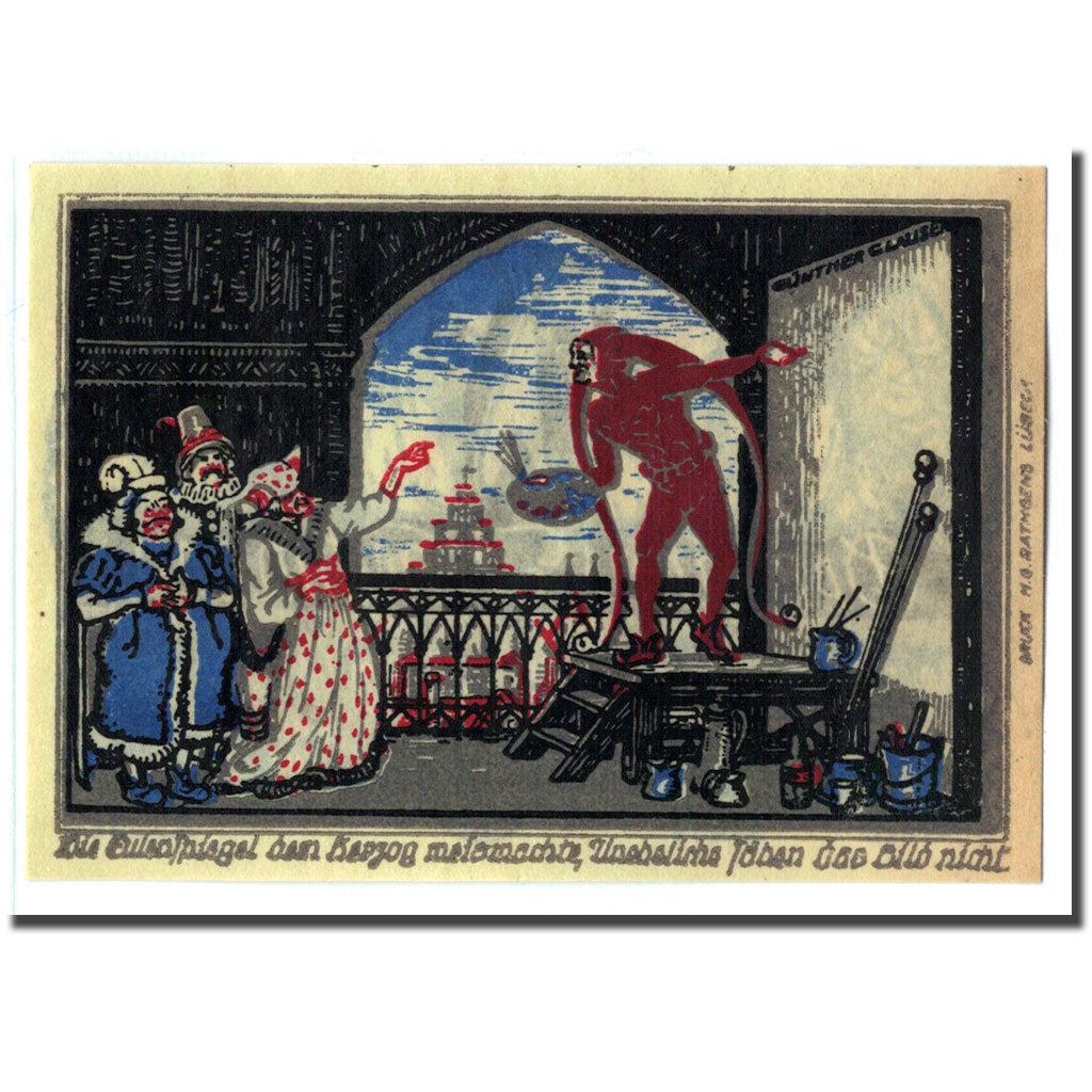 Geldschein, Deutschland, Kneitlingen, 75 Pfennig, personnage, 1921, 1921-07-01