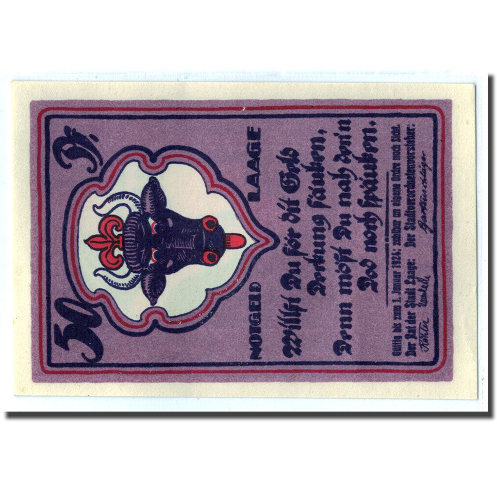 Banknote, Germany, Laage, 50 Pfennig, Batiment, 1922, UNC(63), Mehl:754.2