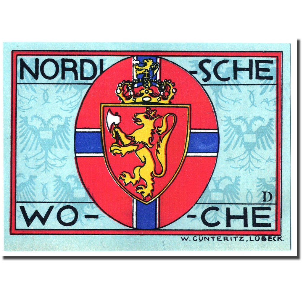 Banknote, Germany, Lübeck, 50 Pfennig, Blason 2, 1921, 1921-09-11, UNC(63)