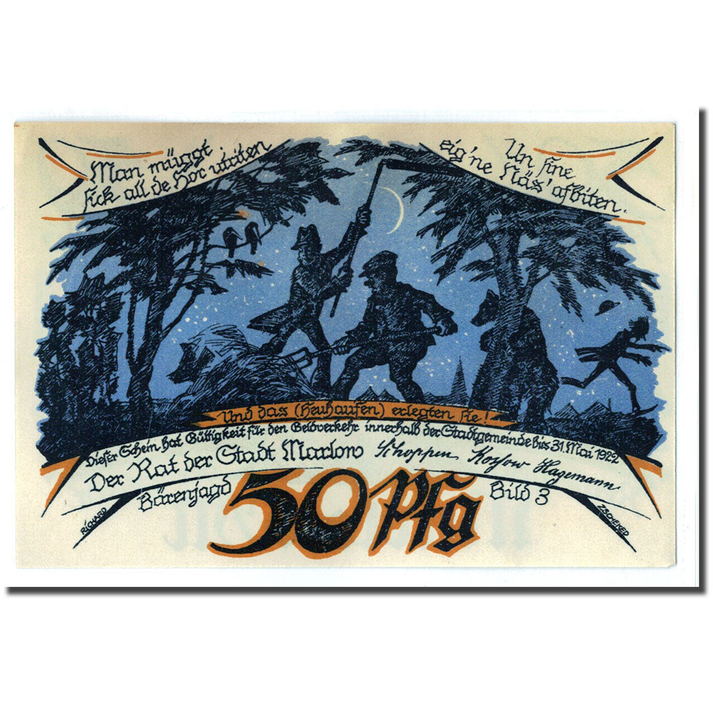 Banknote, Germany, Marlow, 50 Pfennig, Batiment, 1922, 1922-05-31, UNC(63)