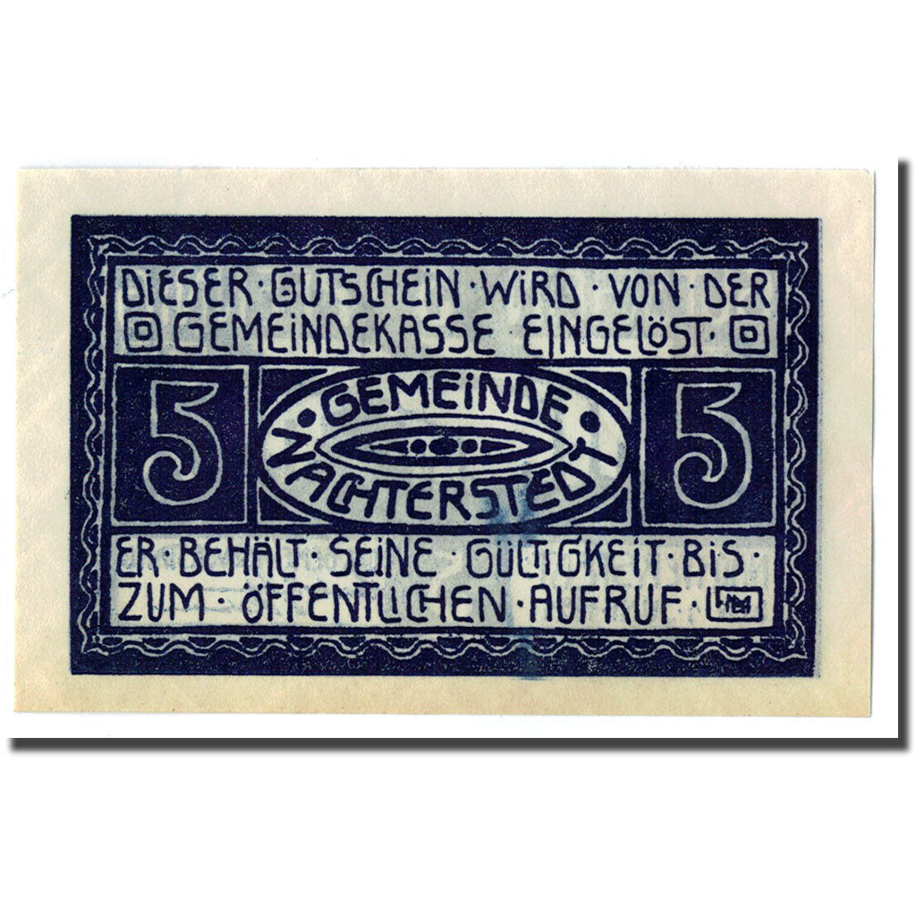 Banknote, Germany, Nachterstedt Gemeinde, 5 Pfennig, N.D, 1921, 1921-06-01