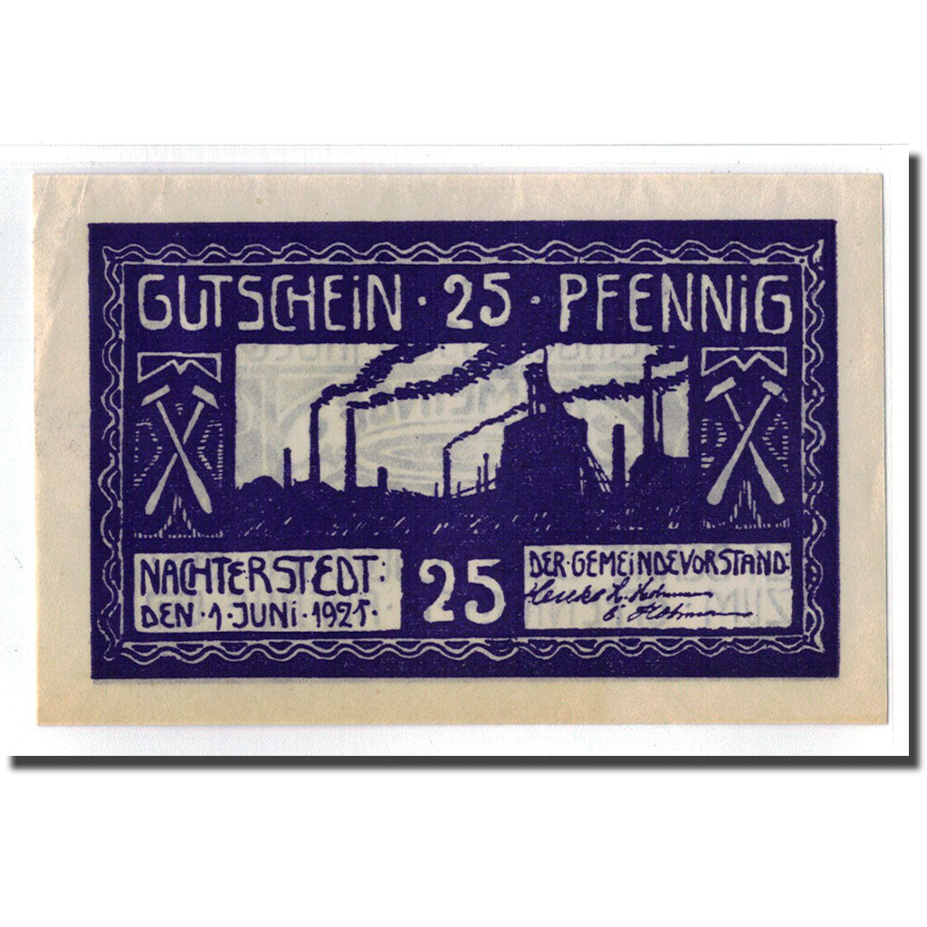 Banknote, Germany, Nachterstedt Gemeinde, 25 Pfennig, N.D, 1921, 1921-06-01