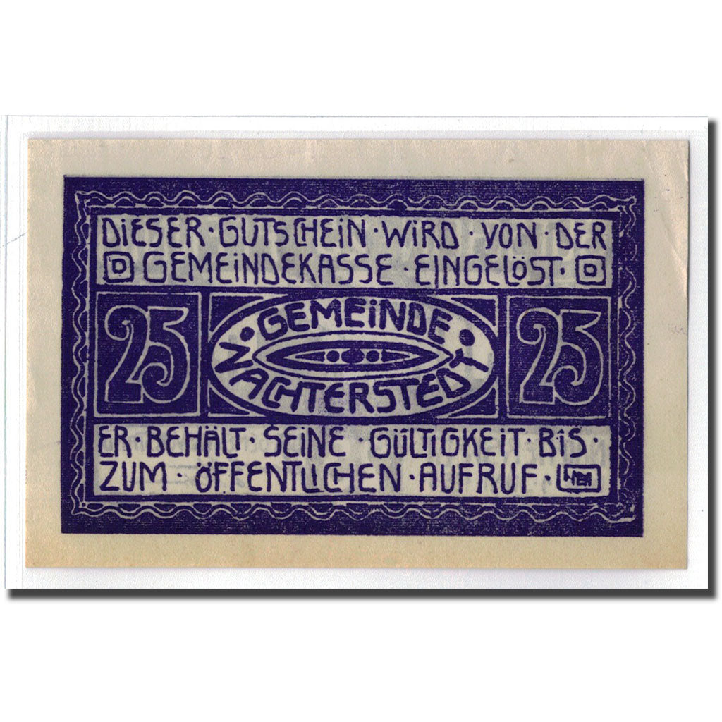 Banknote, Germany, Nachterstedt Gemeinde, 25 Pfennig, N.D, 1921, 1921-06-01