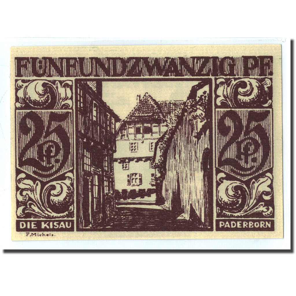 Billete, Alemania, Paderborn, 25 Pfennig, paysage, 1921, 1921-11-10, SC