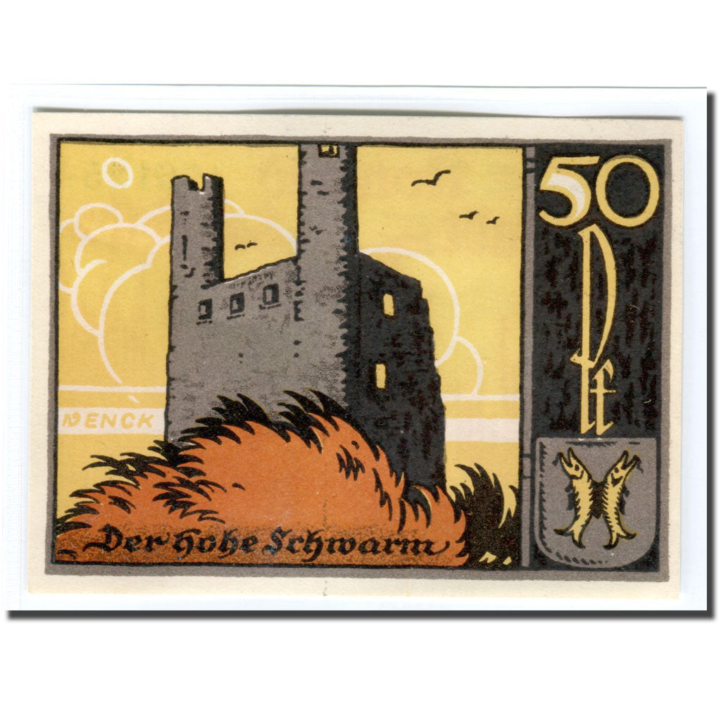 Banknote, Germany, Saalfeld, 50 Pfennig, chateau 1, 1921, 1921-04-15, UNC(63)