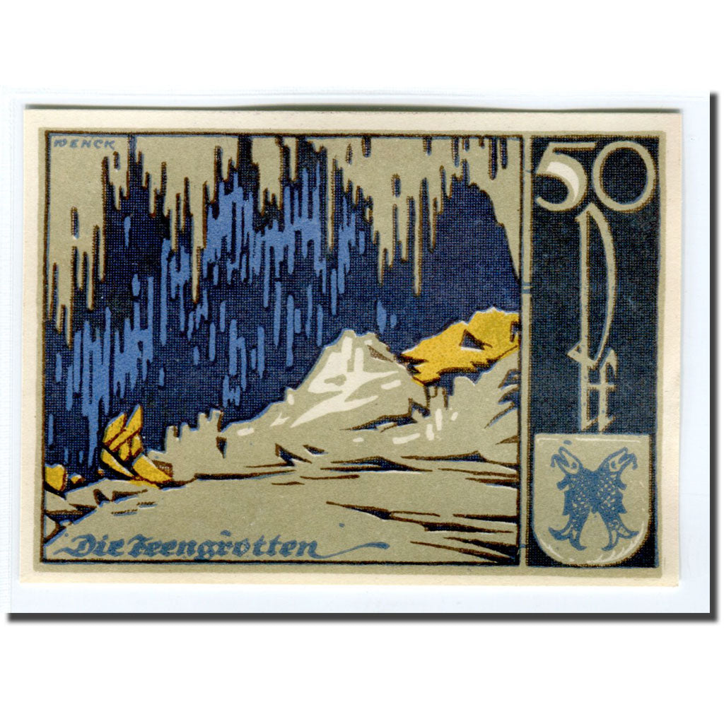 Banknote, Germany, Saalfeld, 50 Pfennig, paysage, 1921, 1921-04-15, UNC(63)