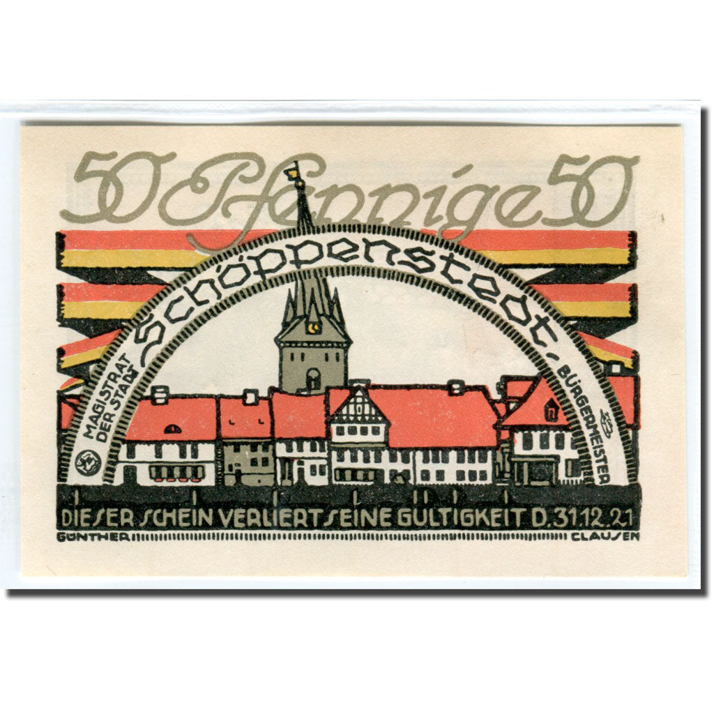 Banknote, Germany, Schoppenstedt, 50 Pfennig, personnage 3, 1921, 1921-12-31