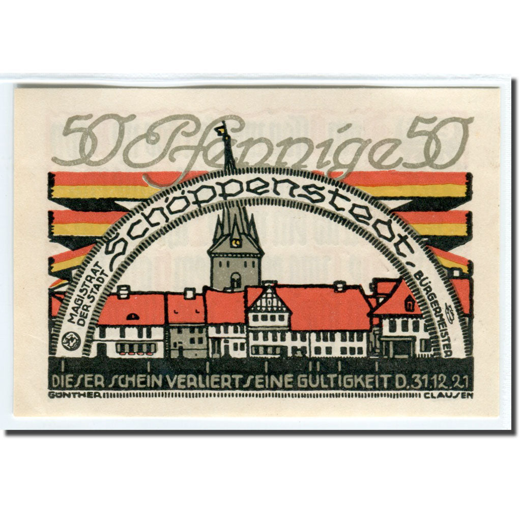 Banknote, Germany, Schoppenstedt, 50 Pfennig, Texte 2, 1921, 1921-12-31