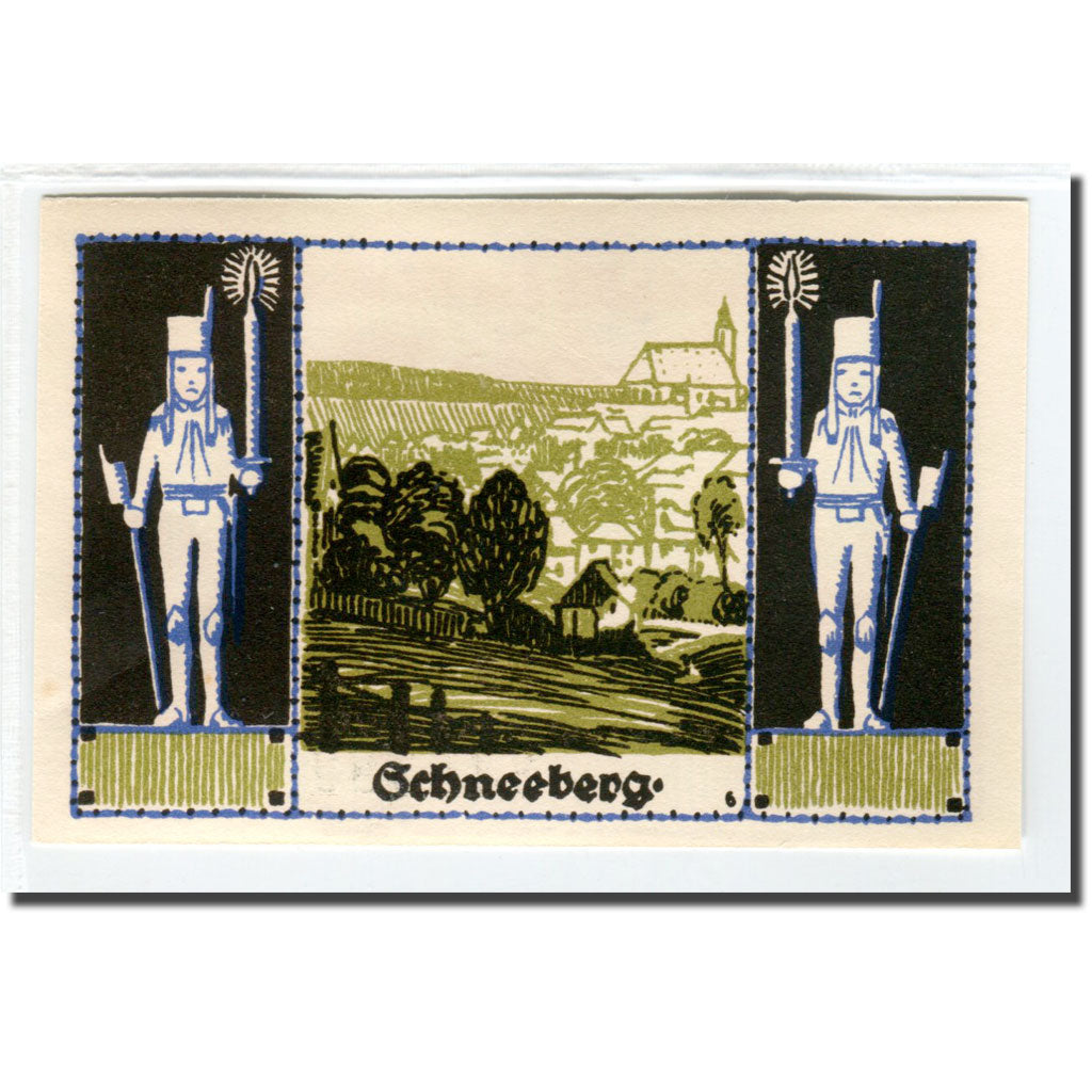 Banknote, Germany, Schneeberg, 50 Pfennig, paysage, 1921, UNC(63), Mehl:1190.1