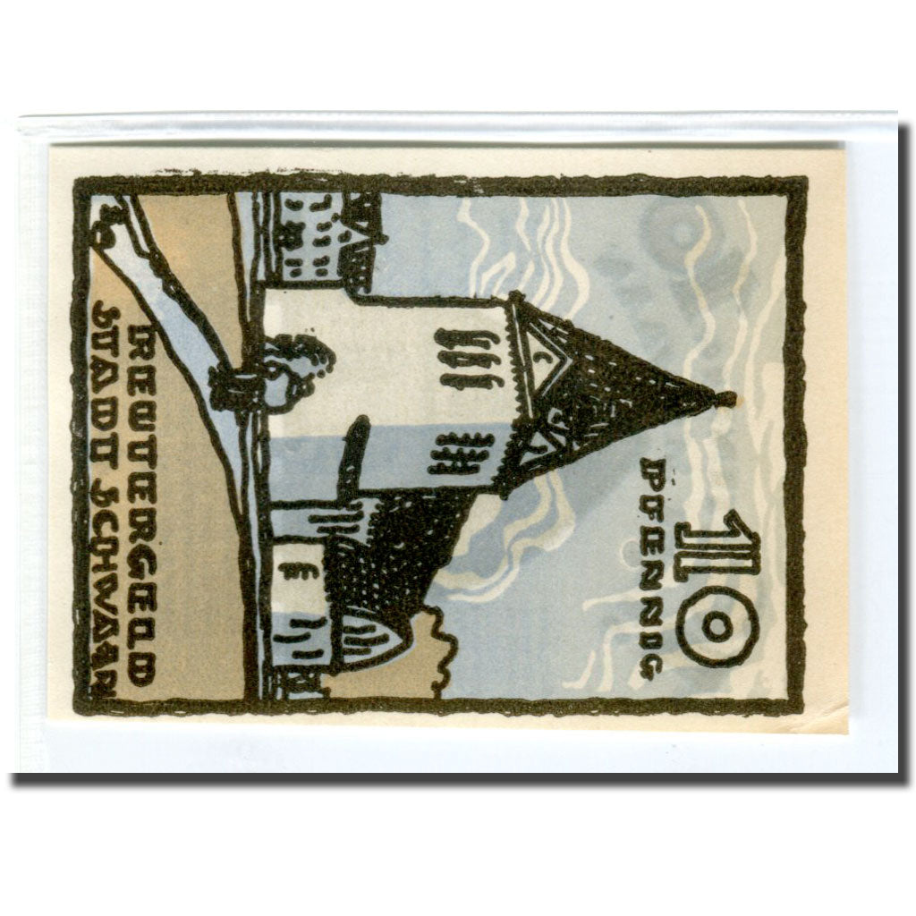 Banknote, Germany, Schwaan, 10 Pfennig, Batiment, 1922, 1922-05-31, UNC(63)