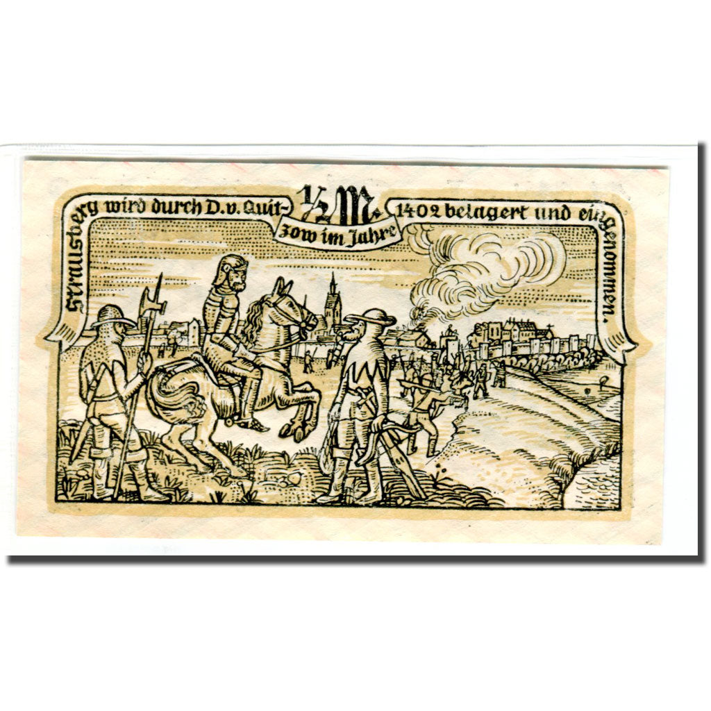 Geldschein, Deutschland, Strausberg, 1/2 Mark, personnage, 1921, 1921-09-01