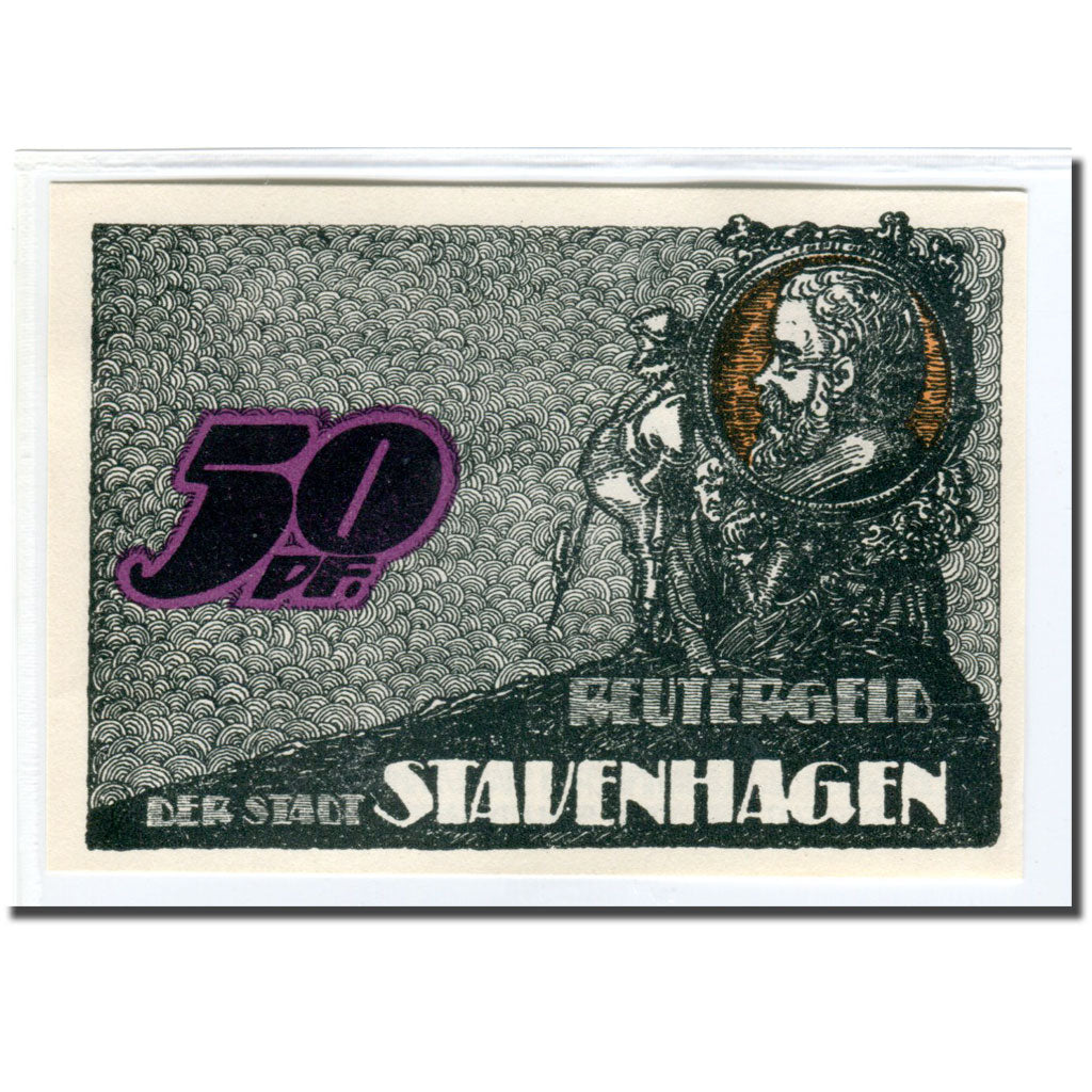 Banknote, Germany, Stavenhagen, 50 Pfennig, personnage, 1921, 1921-12-31
