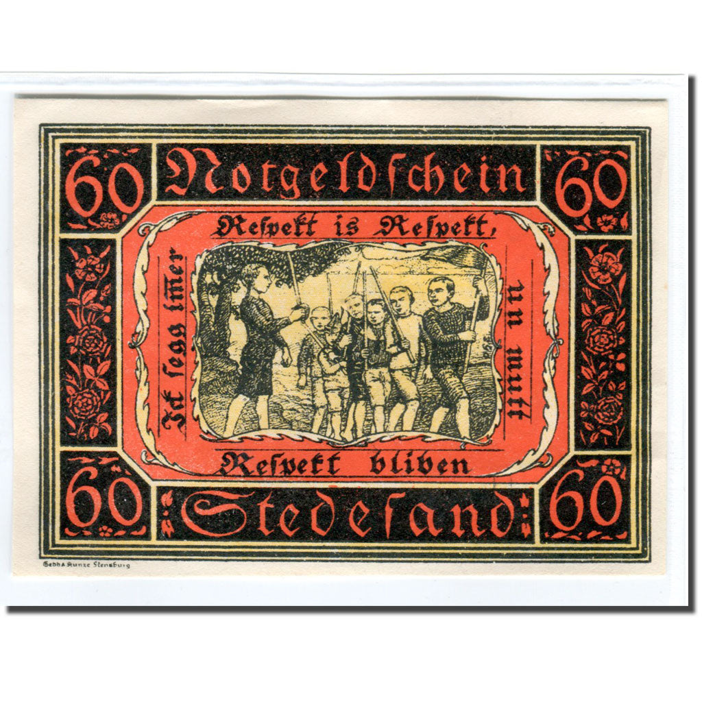Banknote, Germany, Stedesand Gemeinde, 60 Pfennig, Texte, 1920, 1920-10-10
