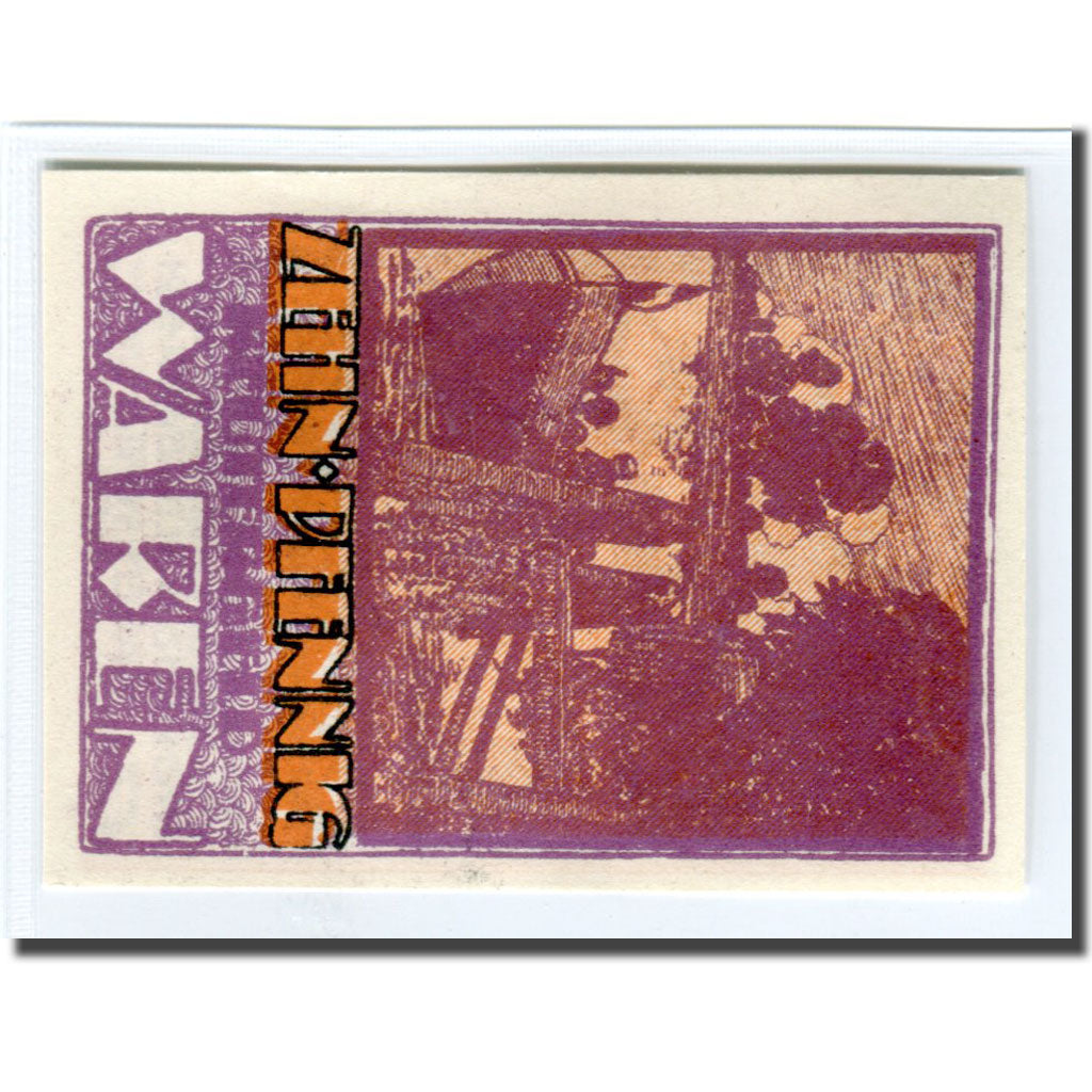 Banknote, Germany, Waren, 10 Pfennig, bateau, 1922, UNC(63), Mehl:1378.2