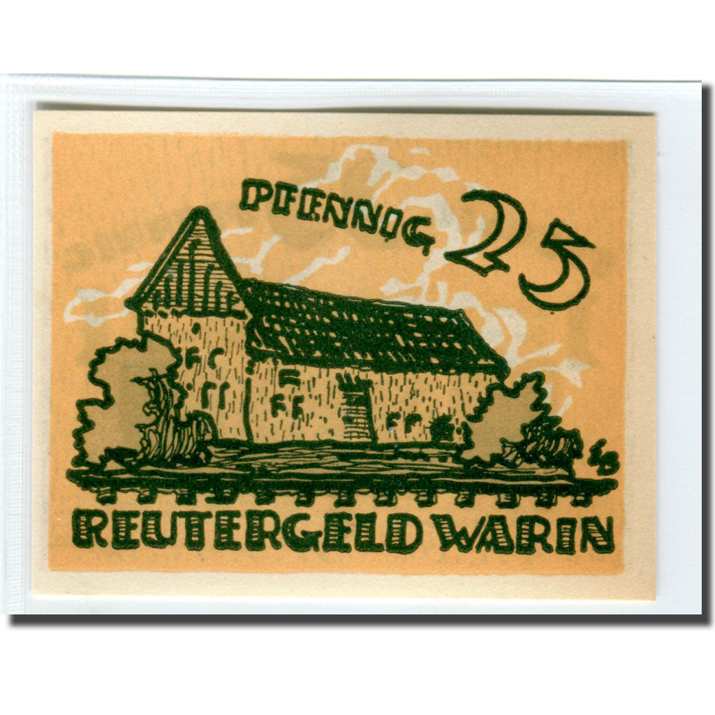 Banknote, Germany, Warin, 25 Pfennig, Batiment, 1922, UNC(63), Mehl:1378.2