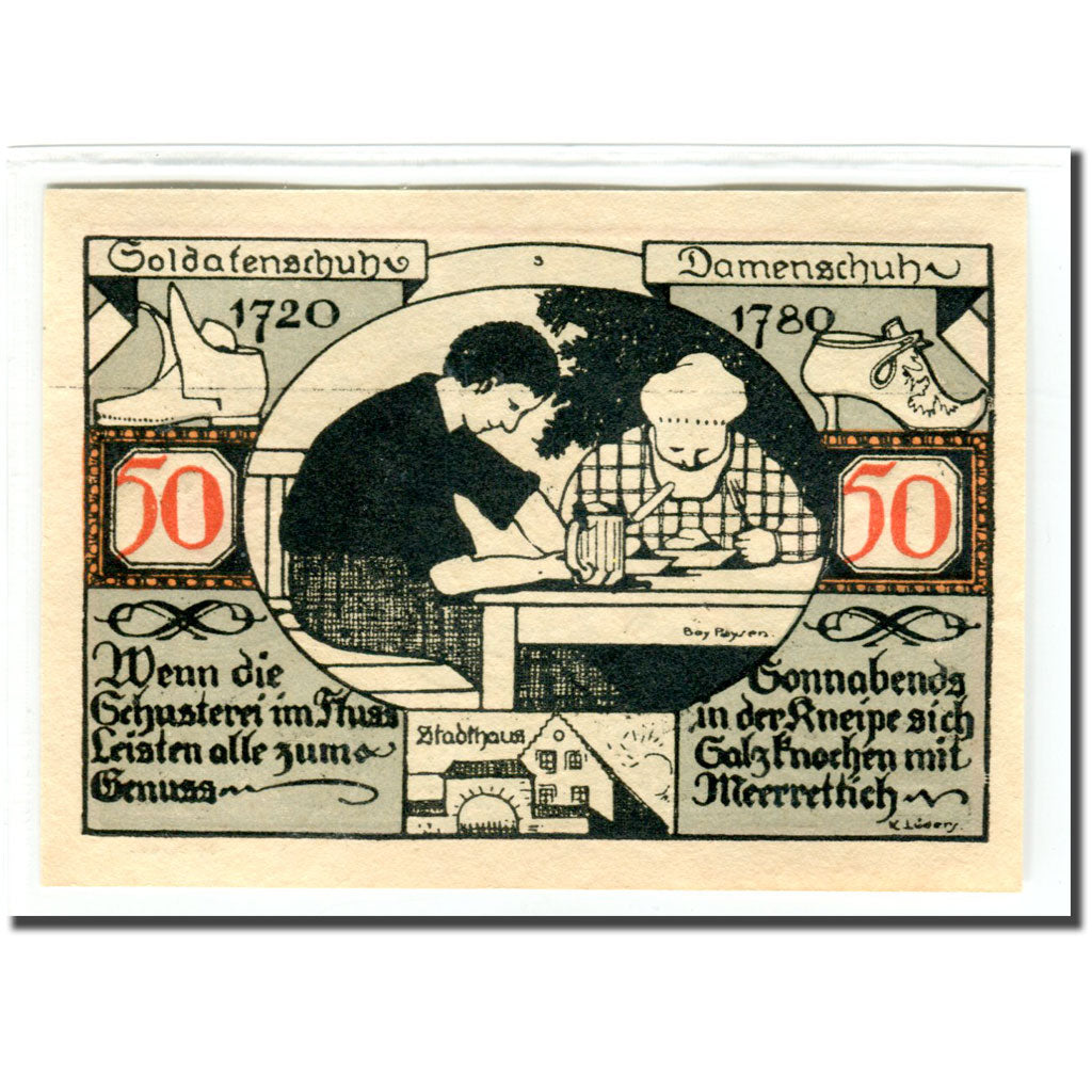 Banknote, Germany, Weissenfels, 50 Pfennig, personnage, 1921, UNC(63)
