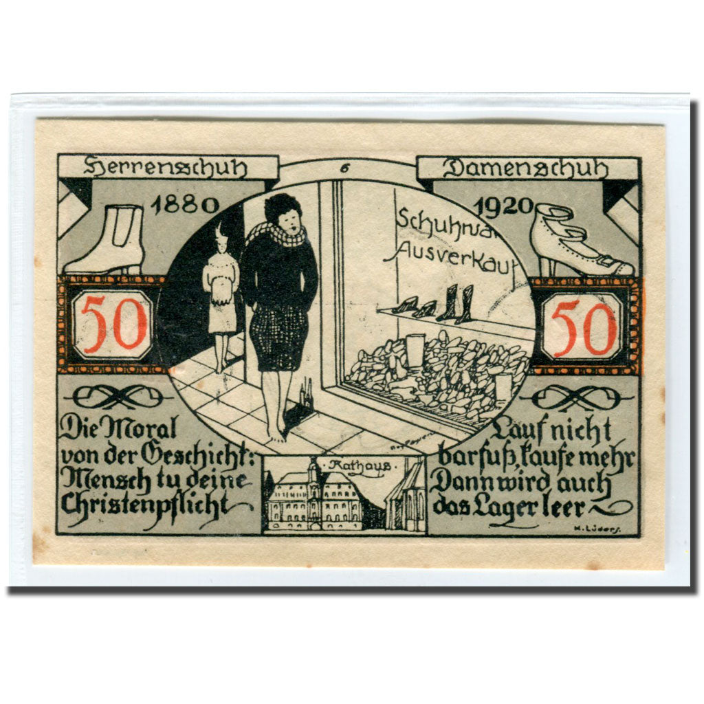 Banknote, Germany, Weissenfels, 50 Pfennig, personnage 2, 1921, UNC(63)