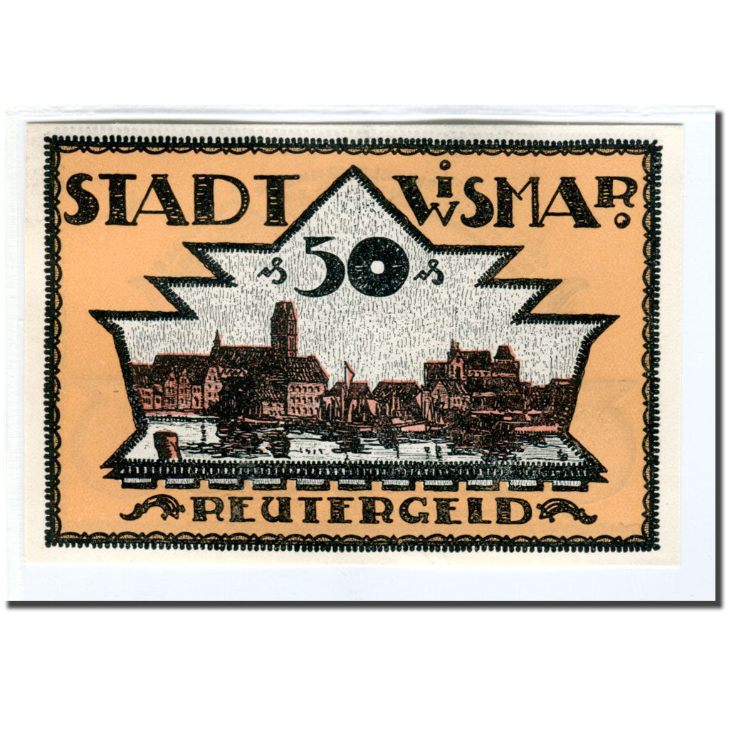 Banknote, Germany, Wismar, 50 Pfennig, paysage, 1921, 1921-12-31, UNC(63)