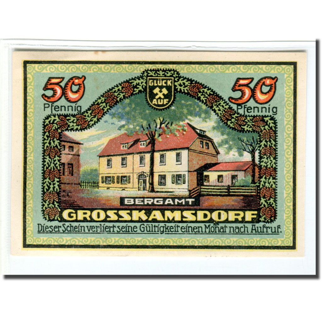 Banknote, Germany, Ziegenrück, 50 Pfennig, Batiment, 1921, 1921-07-30, UNC(63)