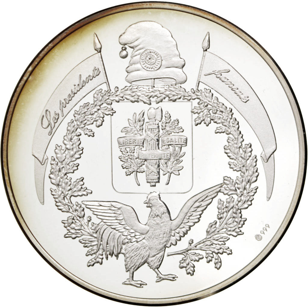 France, Medal, French Fifth Republic, History, TTB+, Argent