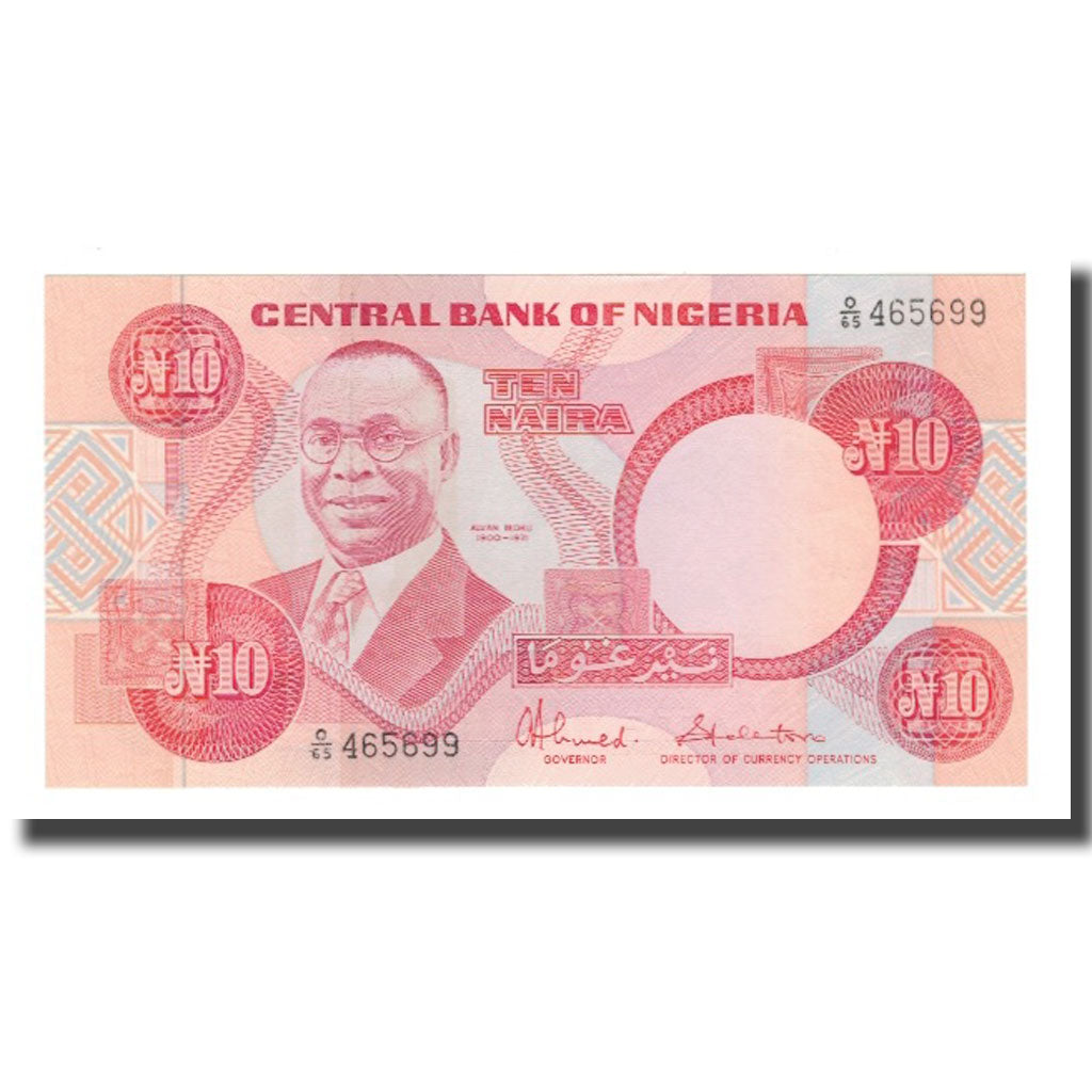 Geldschein, Nigeria, 10 Naira, Undated (1984- ), KM:25c, UNZ