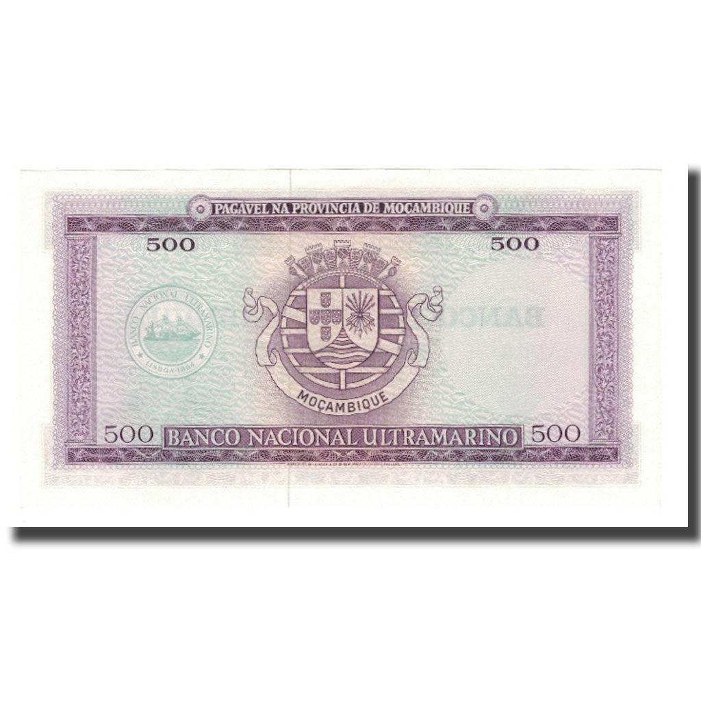 Biljet, Mozambique, 500 Escudos, Undated (1976), KM:118a, NIEUW