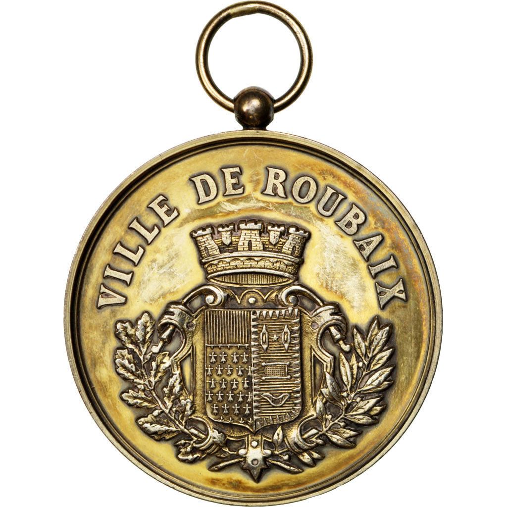 Francia, Medal, French Third Republic, Flora, SPL, Vermeil