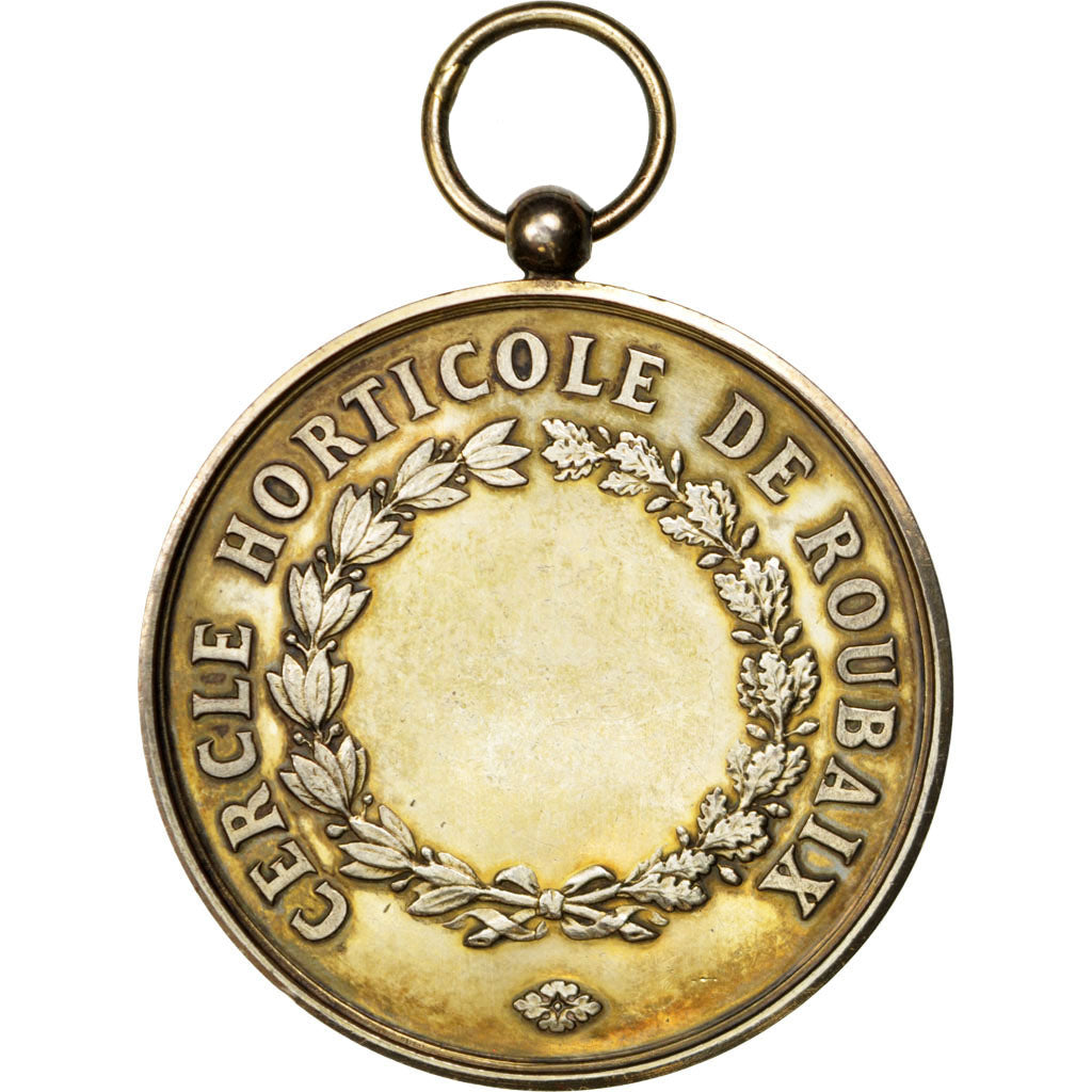 Francia, Medal, French Third Republic, Flora, SPL, Vermeil