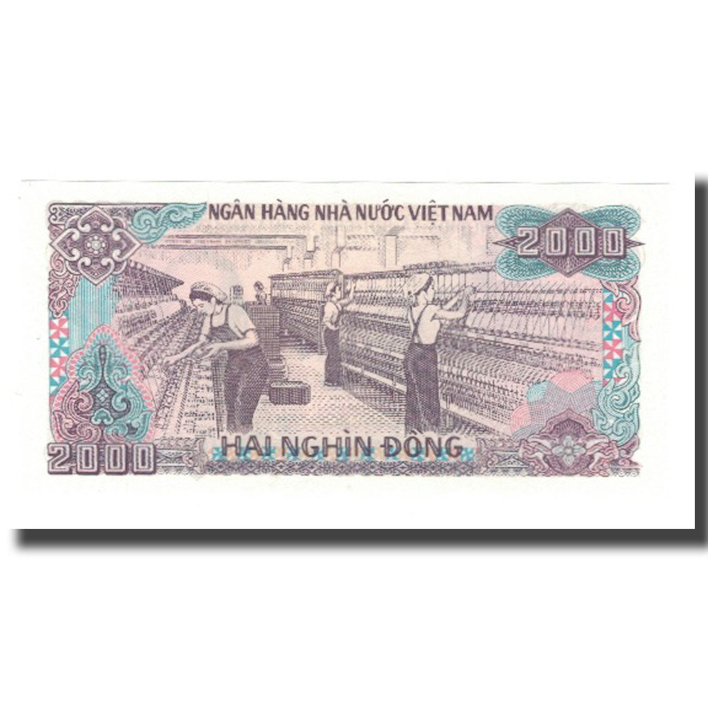 Billete, 2000 D<ox>ng, 1988 (1989), Vietnam, KM:107b, UNC