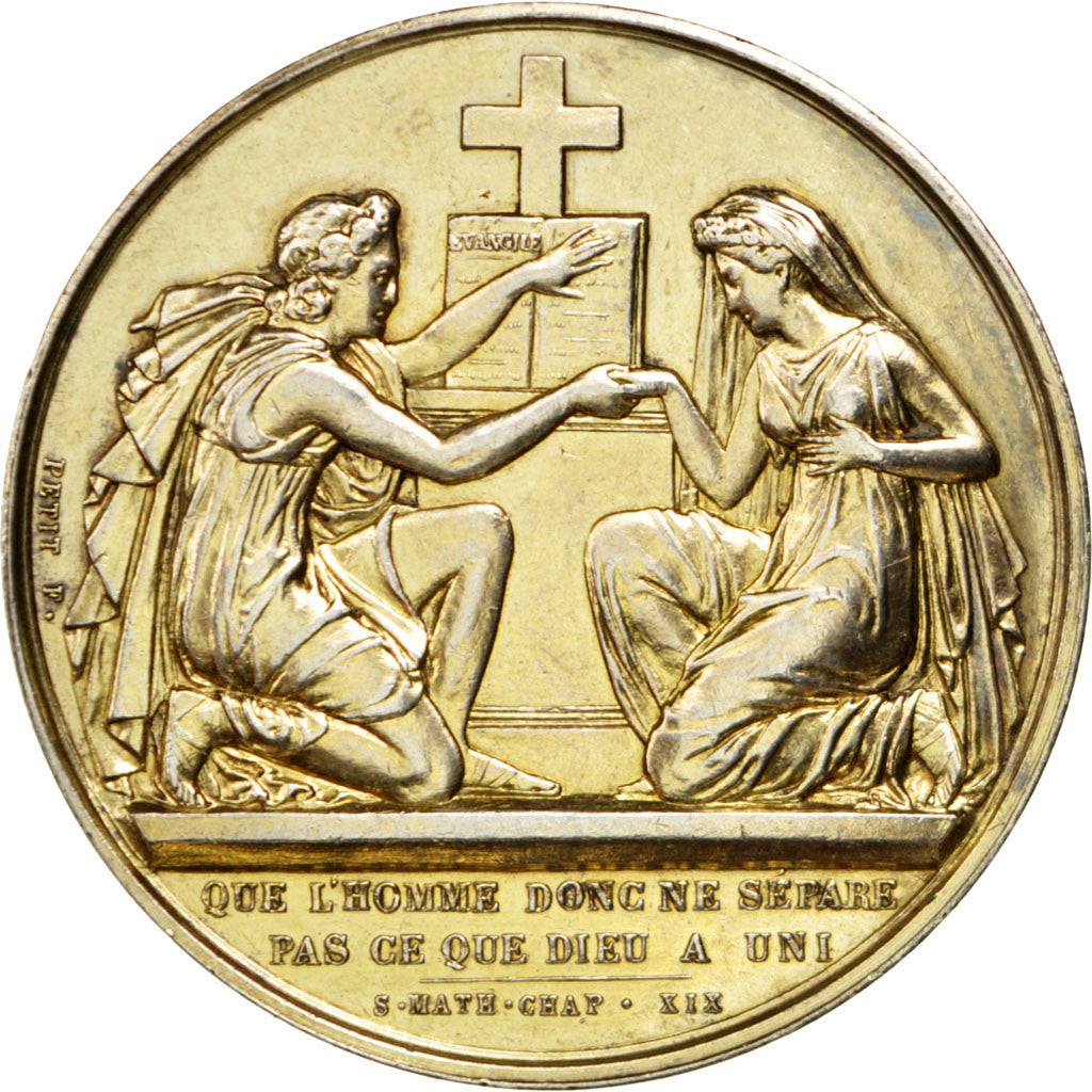 France, Medal, French Third Republic, Religions & beliefs, Petit, AU(55-58)