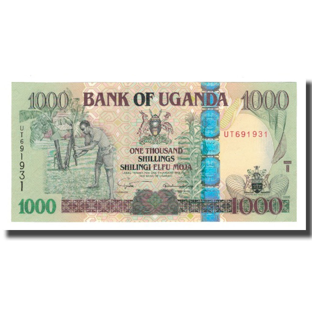 Banknot, Uganda, 1000 Shillings, 2005, KM:43a, UNC(65-70)