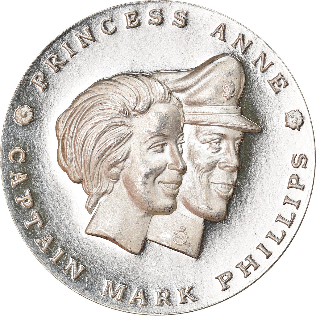 Suíça, Medal, Princess Anne-Captain Mark Phillips, Royal Wedding, 1973