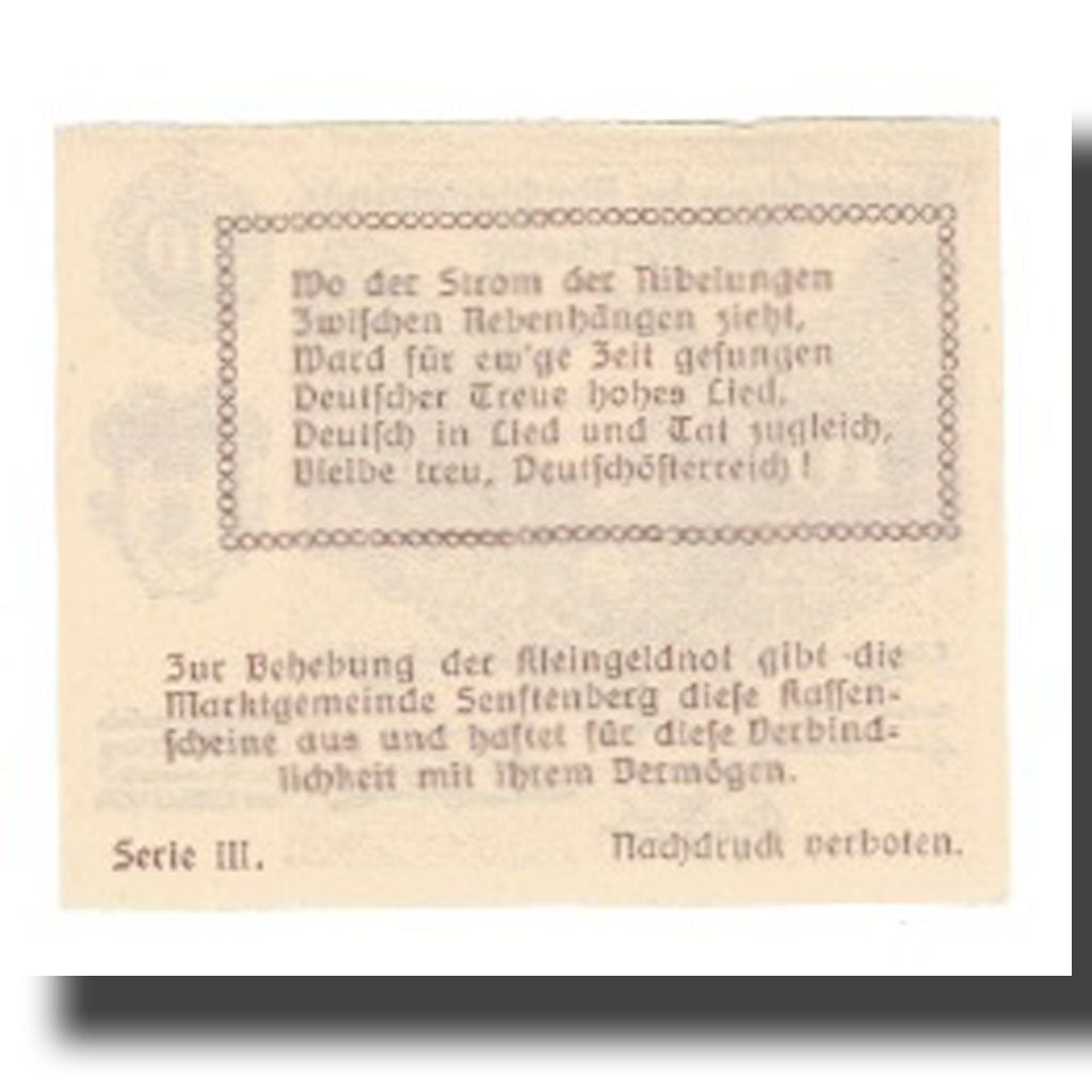 Billete, Austria, Senftenberg, 10 Heller, Texte, 1920, 1920-12-31, UNC, Mehl:FS
