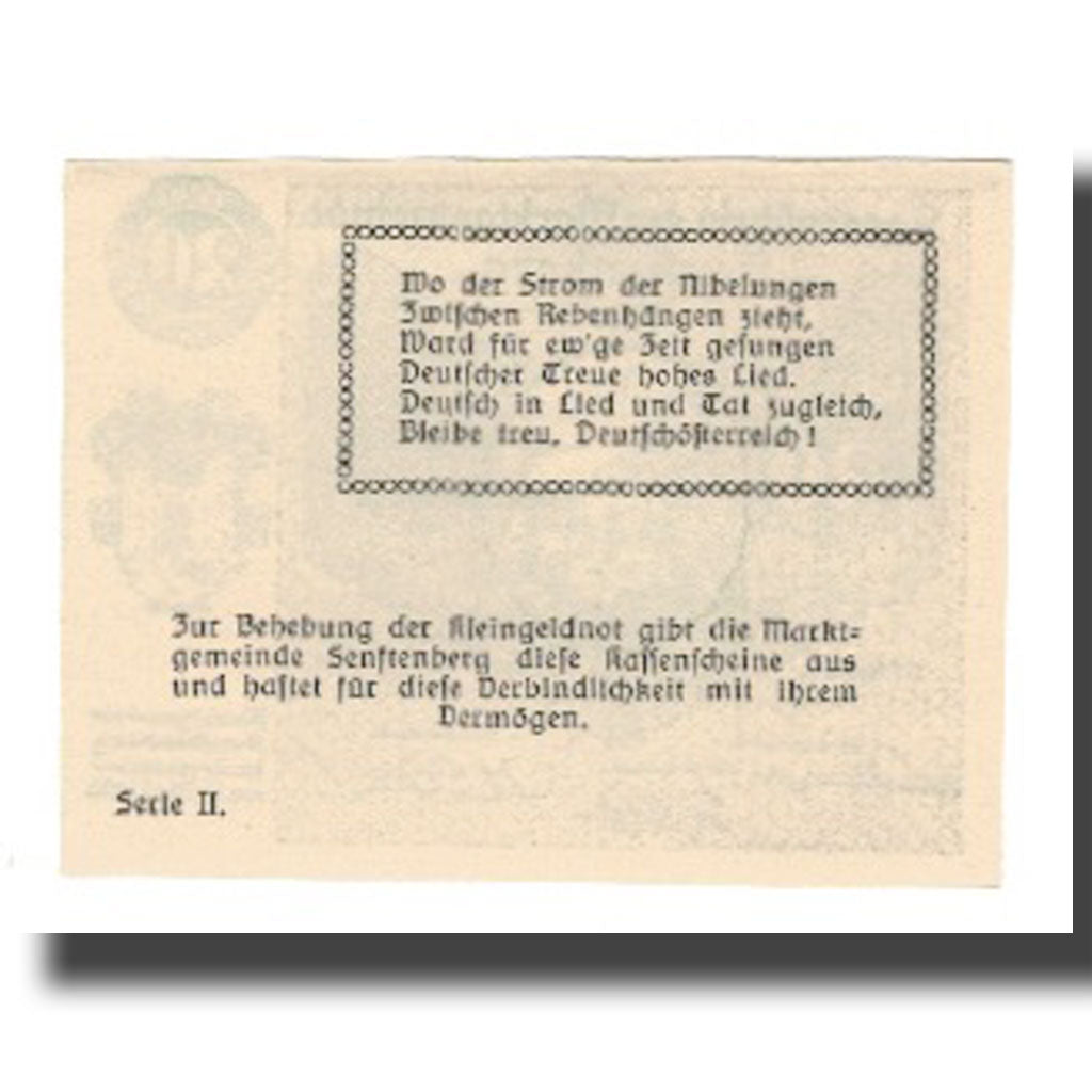 Geldschein, Österreich, Senftenberg, 20 Heller, Texte 9, 1920, 1920-12-31, UNZ