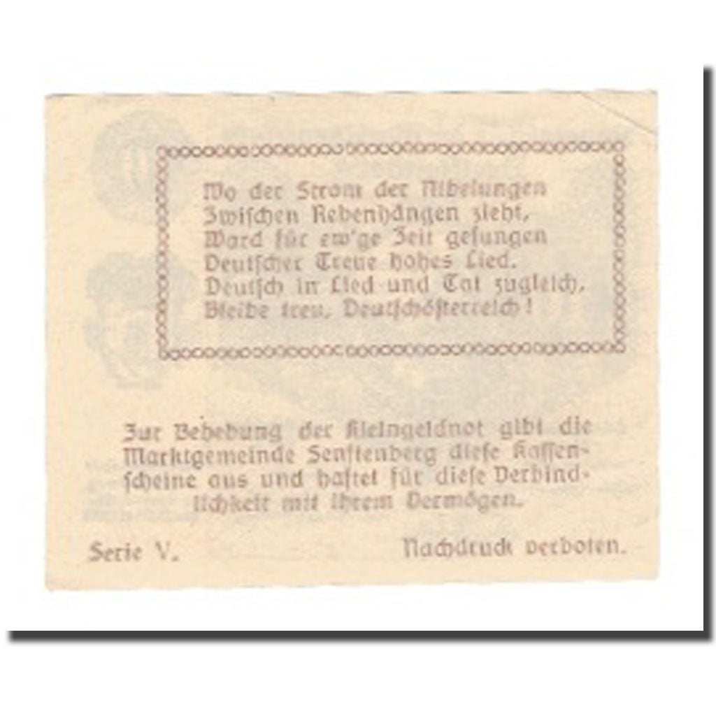 Billete, Austria, Senftenberg, 10 Heller, texte 1, 1920, 1920-12-31, UNC