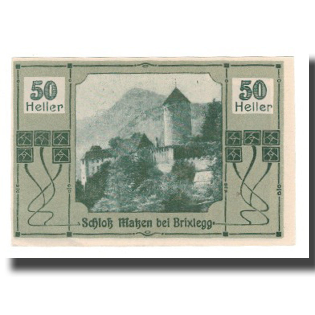 Banknote, Austria, Brixlegg, 50 Heller, paysage 3, 1920, 1920-10-31, UNC(65-70)