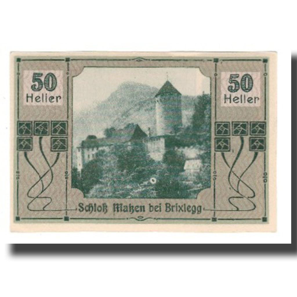 Geldschein, Österreich, Brixlegg, 50 Heller, paysage 3, 1920, 1920-10-31, UNZ