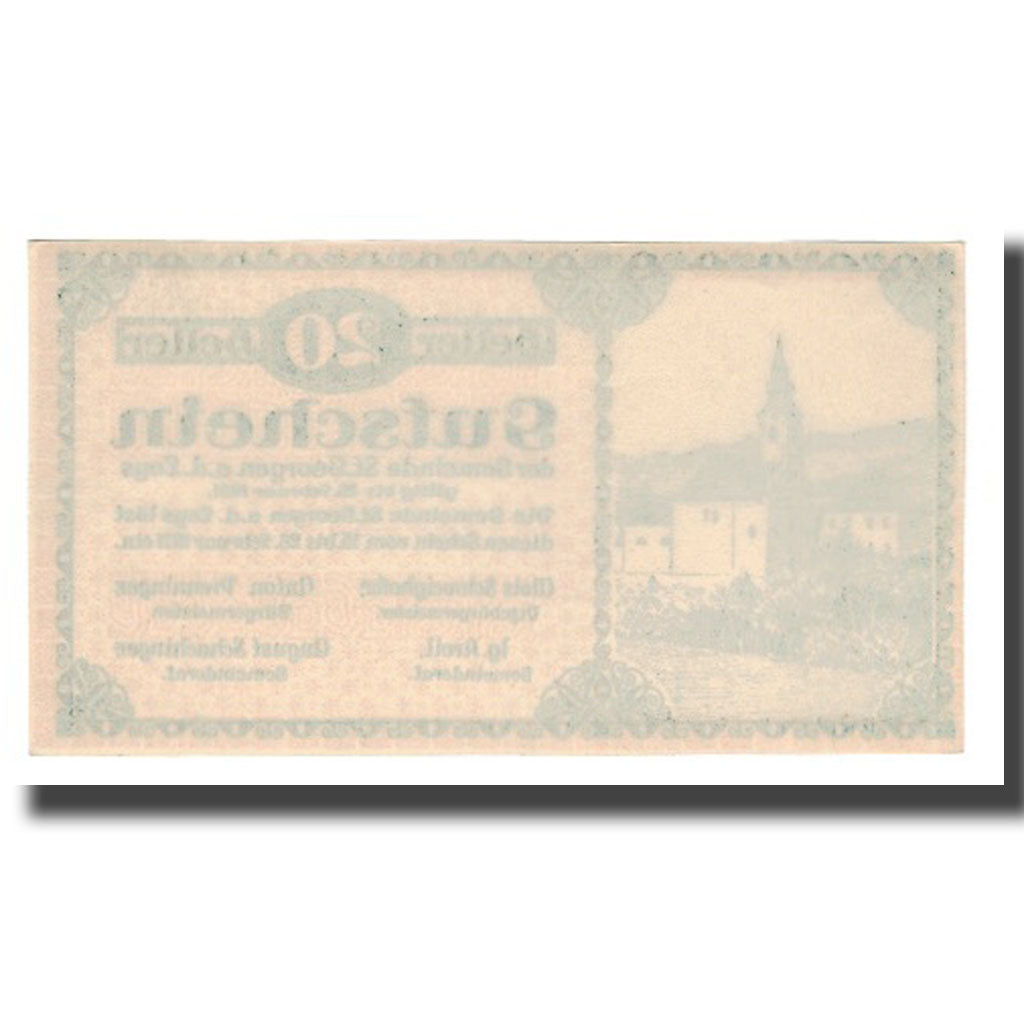 Banknote, Austria, St. Georgen An Der Leys, 20 Heller, N.D, 1921, 1921-02-28