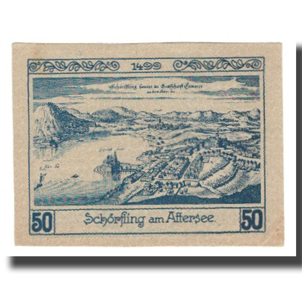 Geldschein, Österreich, Schörfling am Attersee O.Ö. Marktgemeinde, 50 Heller
