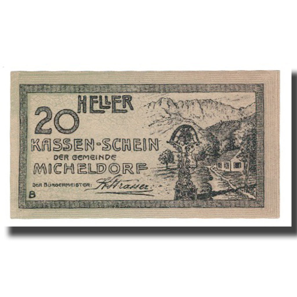 Billete, Austria, Micheldorf O.Ö. Gemeinde, 20 Heller, paysage 1, 1920