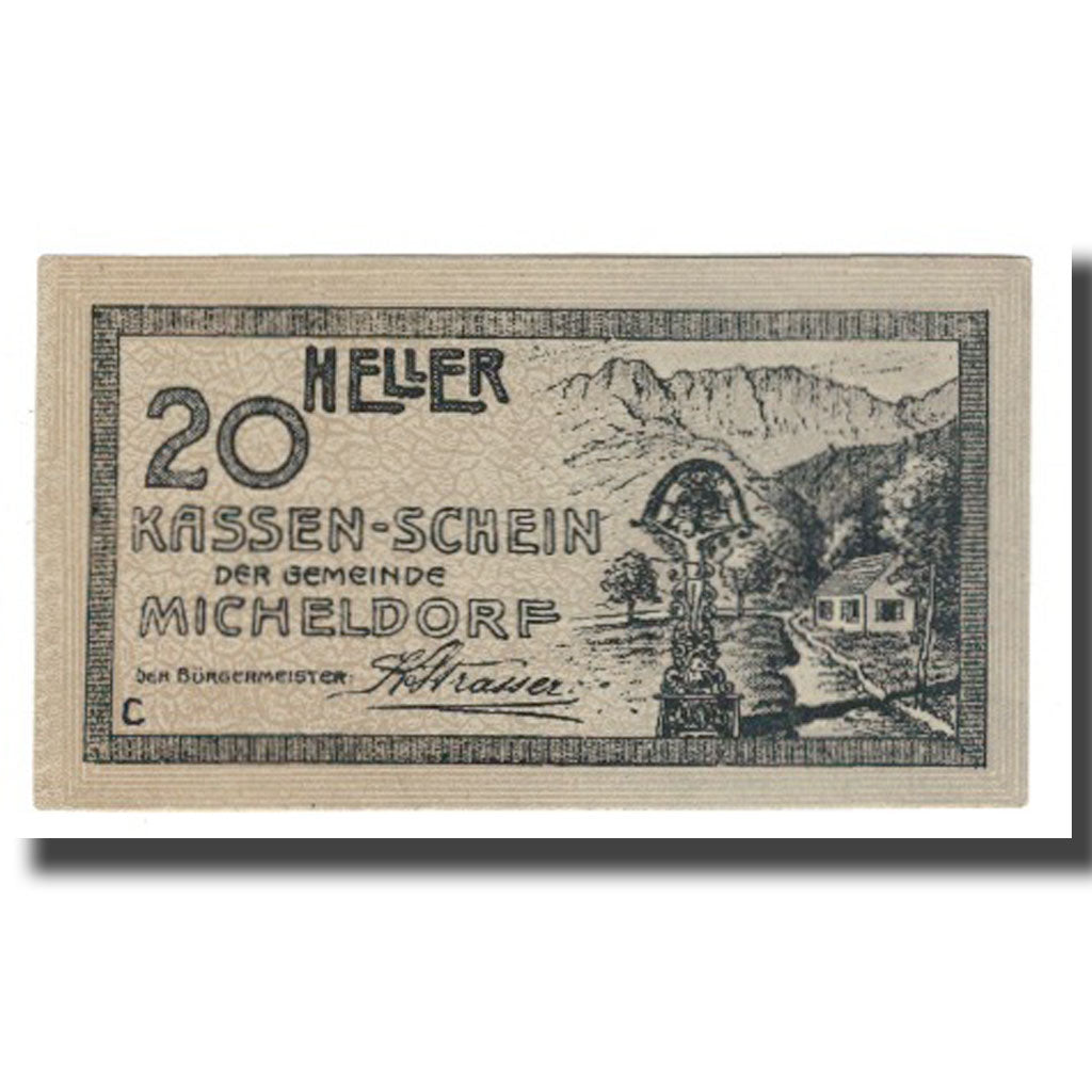 Billete, Austria, Micheldorf O.Ö. Gemeinde, 20 Heller, paysage 2, 1920