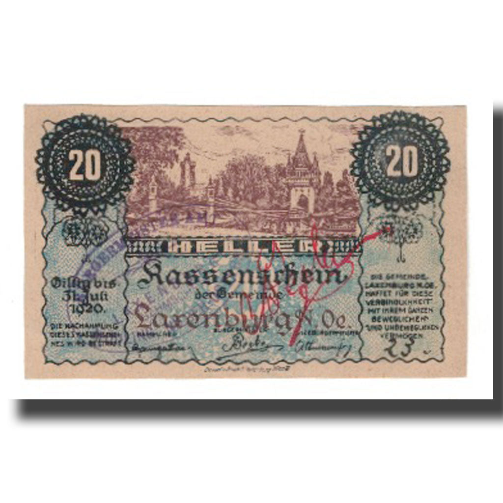 Banknote, Austria, Laxenburg N.Ö. Gemeinde, 20 Heller, N.D, 1920, 1920-12-31