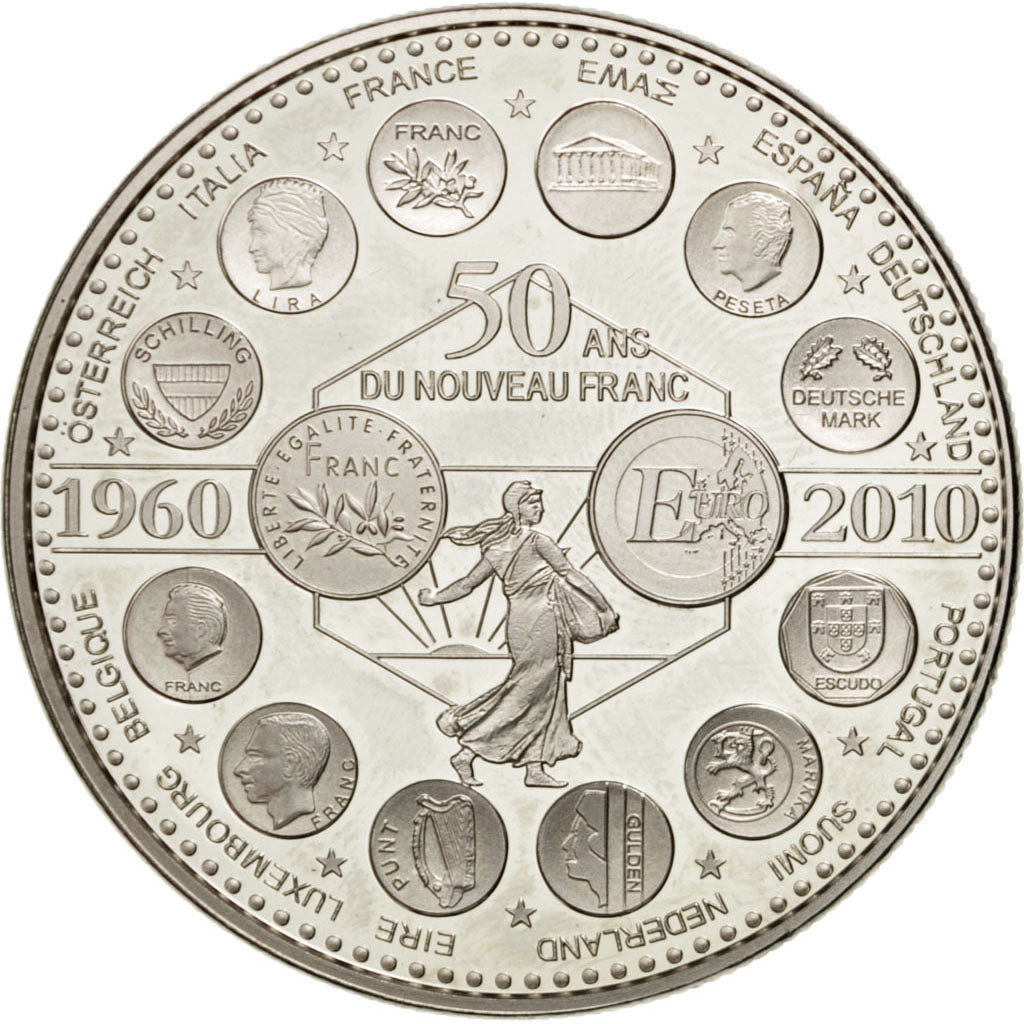 France, Medal, French Fifth Republic, Politics, Society, War, FDC, Nickel