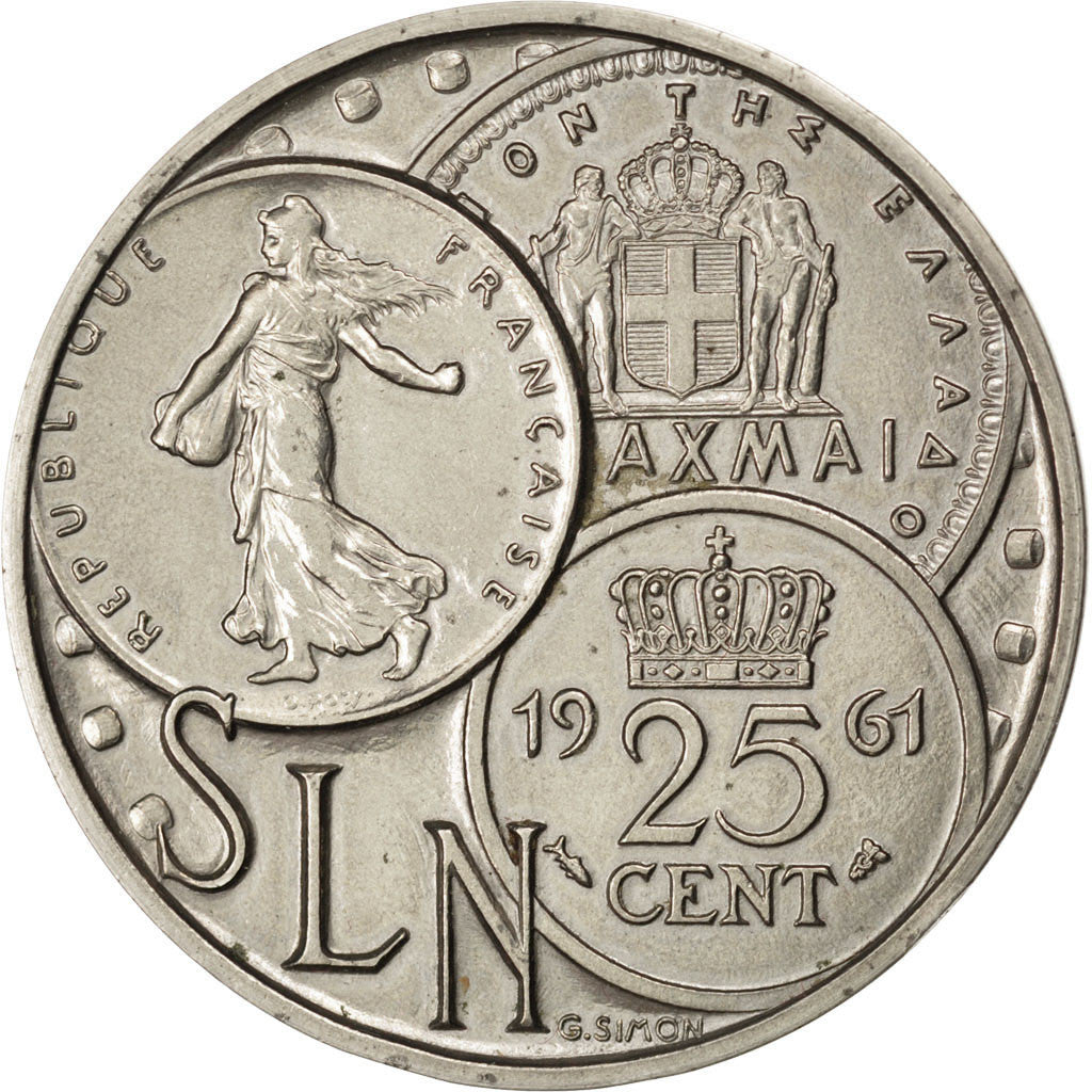 Francia, medalla, Nouvelle Calédonie, Société Le Nickel, 1961, Simon, EBC+