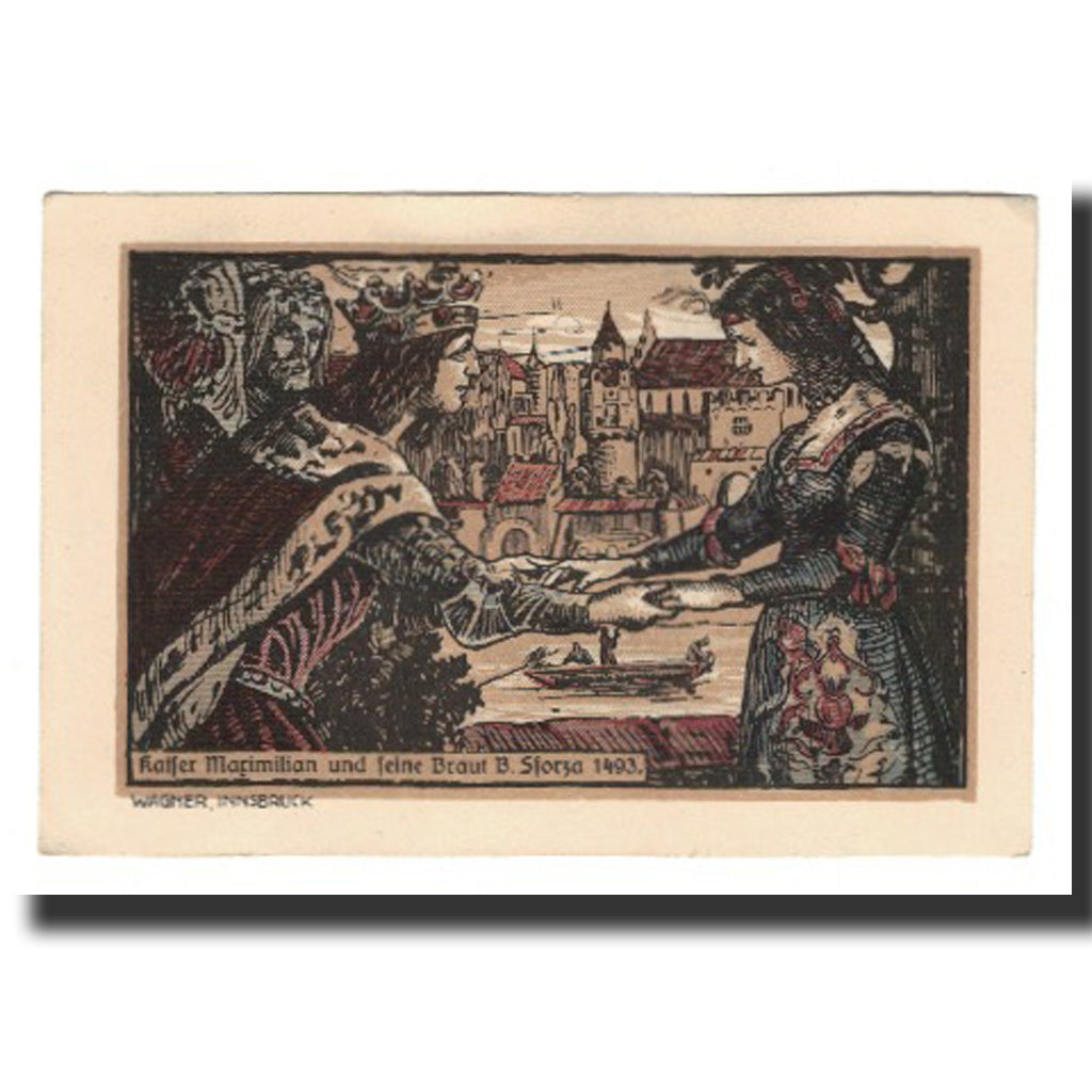 Banknote, Austria, Hall In Tirol Stadtgemeinde, 90 Heller, personnage 2, 1920