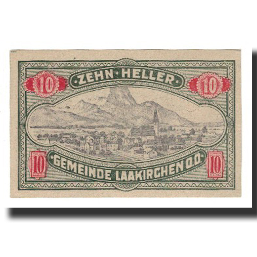 Banknote, Austria, Laakirchen, 10 Heller, paysage, 1920, 1920-12-31, UNC(65-70)
