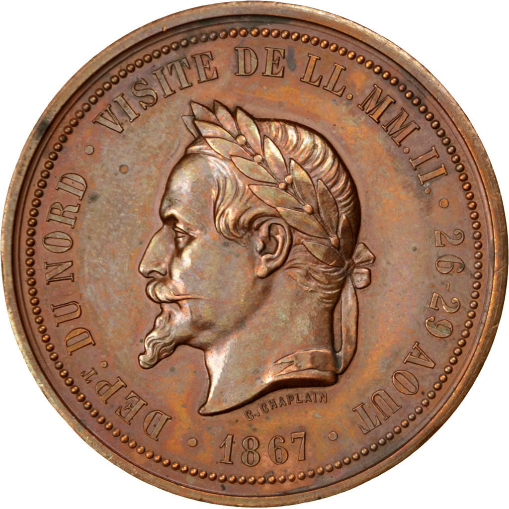 France, Medal, Second French Empire, Politics, Society, War, Borrel, SUP, Cuivre