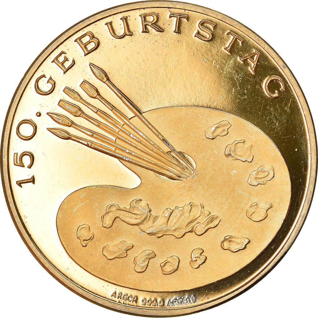 Schweiz, Medaille, Peinture, Albert Anker, 150 Geburstag, Arts & Culture, 1910