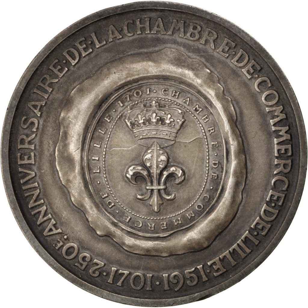 France, Medal, French Fourth Republic, Business & industry, AU(50-53), Silver